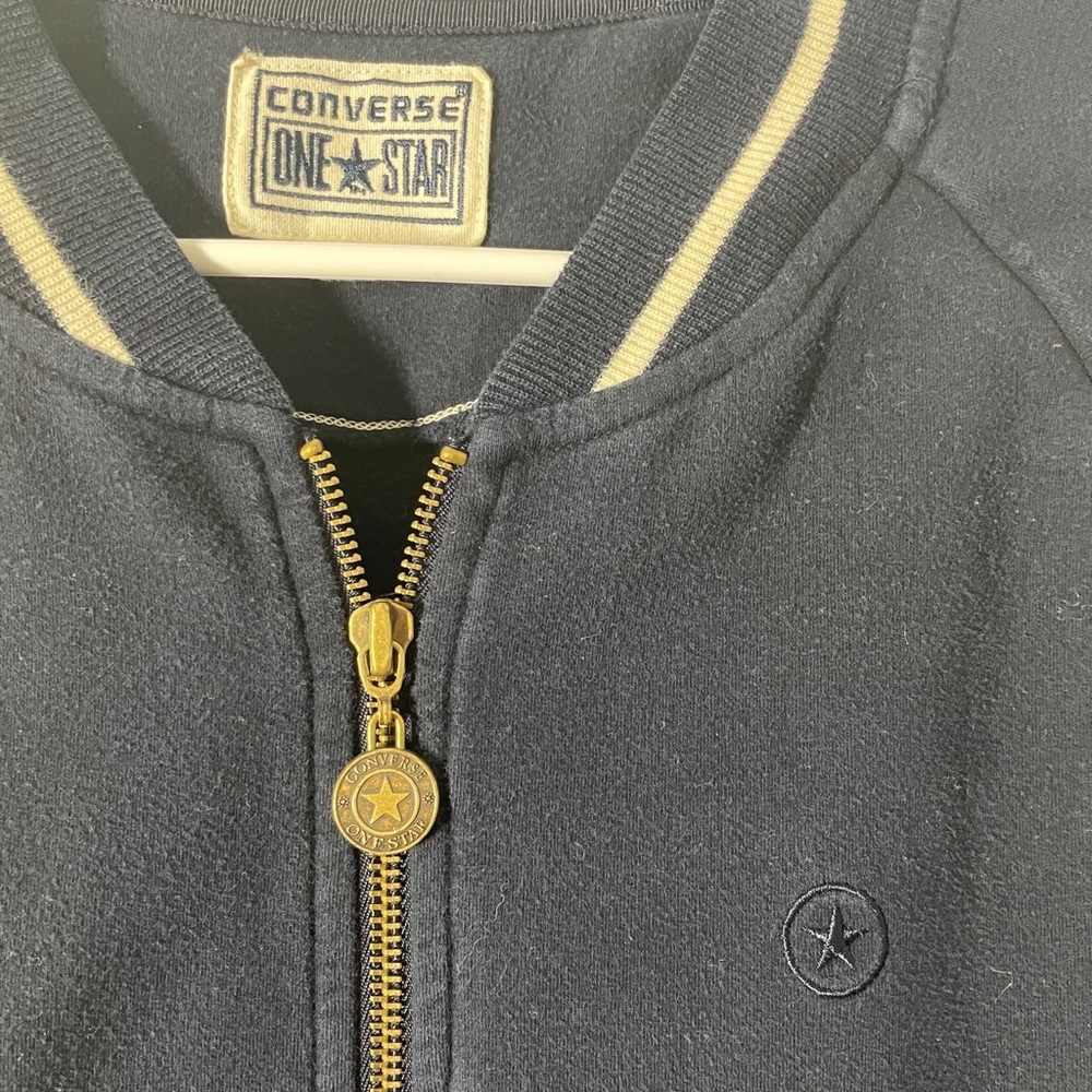 Converse Vintage Navy Stadium Sweatshirt Jacket L - Picture 9 of 9